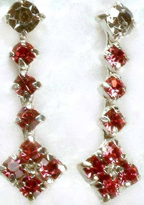 16% OFF on Exotic India Cubic Zircon Sterling Silver Stud Earring