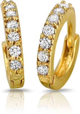 36% OFF on Mahi Immortal Beauty 24K Yellow Gold Plated 24 K Alloy Hoop Earring