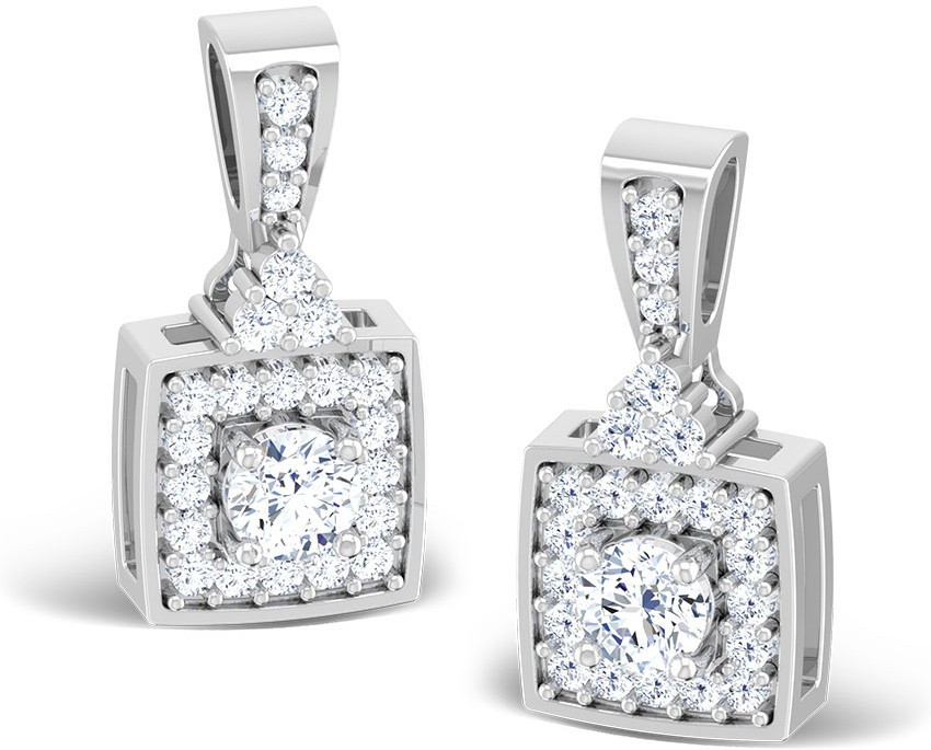 Caratlane Scintillate 18k White Gold Plated 18 K Diamond Caratlane Scintillate 18k White Gold Plated 18 K Diamond Stud Earring