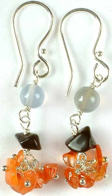 16% OFF on Exotic India Gemstone Sterling Silver Dangle Earring