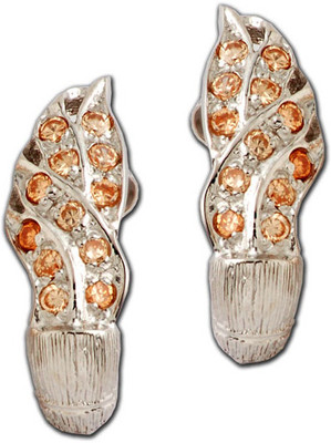 30% OFF on Exxotic Jewelz Contemporary Rhodium Plated Silver Stud Earring