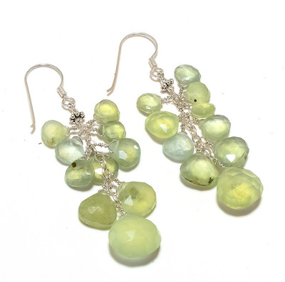 28% OFF on Kirti Gems Chalcedony Sterling Silver Dangle Earring