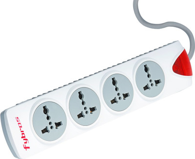 Fybros 9021 Qubic 4 X 1 Power Strip Three Pin Plug White Fybros 9021 Qubic 4 X 1 Power Strip Three Pin Plug White