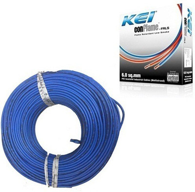 10% OFF on KEI FR PVC, PVC 1 sq/mm Blue 180 m Wire 10% OFF on KEI FR PVC, PVC 1 sq/mm Blue 180 m Wire