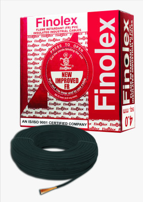 2% OFF on Finolex FR PVC, PVC 4 sq/mm Black 90 m Wire 2% OFF on Finolex FR PVC, PVC 4 sq/mm Black 90 m Wire