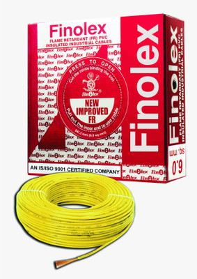 3% OFF on Finolex FR PVC, PVC 6 sq/mm Yellow 90 m Wire 3% OFF on Finolex FR PVC, PVC 6 sq/mm Yellow 90 m Wire