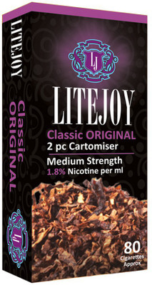 Litejoy 2 cartomisers, Classic-Original flavour Automatic Electronic Cigarette Rich Litejoy 2 cartomisers, Classic-Original flavour Automatic Electronic Cigarette Rich