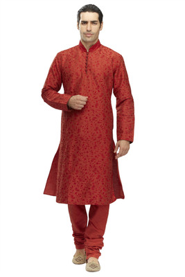 Manyavar Men's Kurta and Churidar Set