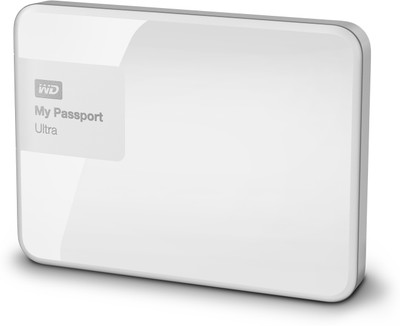 WD My Passport Ultra 1 TB Wired  External Hard Drive (White) 