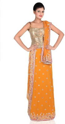 Chhabra 555 Crepe Printed Lehenga Choli Material Unstitched