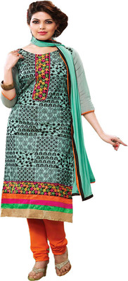 55% OFF on Manjaree Cotton Printed Salwar Suit Dupatta Material Unstitched