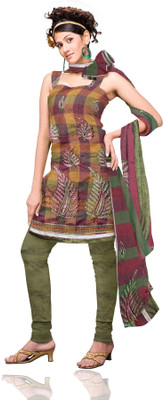 Unnati Silks Silk Floral Print Salwar Material Unstitched