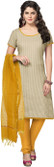 55% OFF on Slassy Linen, Chanderi Striped Salwar Suit Dupatta Material Unstitched
