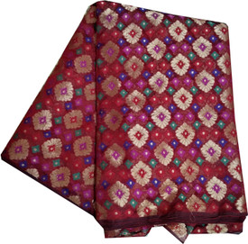 JDK NOVELTY Brocade, Art Silk, Organza Floral Print Multi-purpose Fabric, Kurti Fabric, Kurta Fabric, Dress/Top Material, Sherwani Fabric, Kurta & Pallazo Material, Blouse Material, Kurta & Churidar Material, Jacket Fabric, Kurta & Patiyala Material, Lace