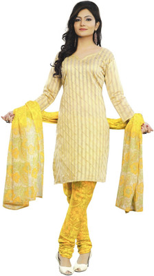 50% OFF on Cotton Weaves Cotton Printed Salwar Suit Dupatta Material Unstitched