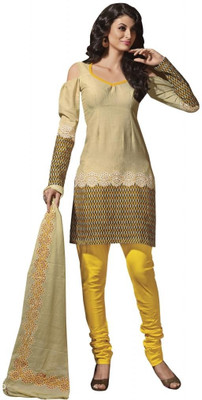 44% OFF on Mam's Cotton Solid Dress/Top Material Unstitched