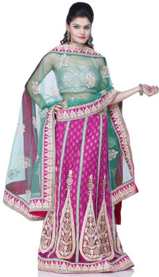 1% OFF on Chhabra 555 Nylon Printed Lehenga Choli Material Unstitched