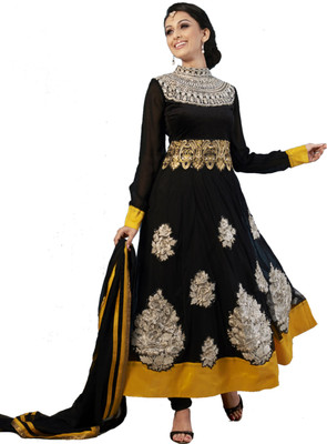 39% OFF on Dani Fashions Net Self Design Semi-stitched Salwar Suit Dupatta Material Unstitched