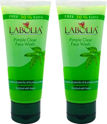 Labolia Pimple Clear Face Wash - 2 Nos. - Enriched with Neem - 2 X 65 ML 130 ml Labolia Pimple Clear Face Wash - 2 Nos. - Enriched with Neem - 2 X 65 ML 130 ml