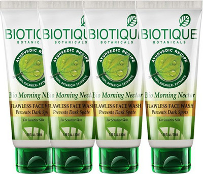 Biotique Bio Morning Nectar Flawless Face Wash Pack Of 4 Face Wash (200 Ml)