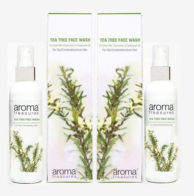 Aroma Treasures Tea Tree (100ml) (Pack Of 2) Face Wash (200 Ml)