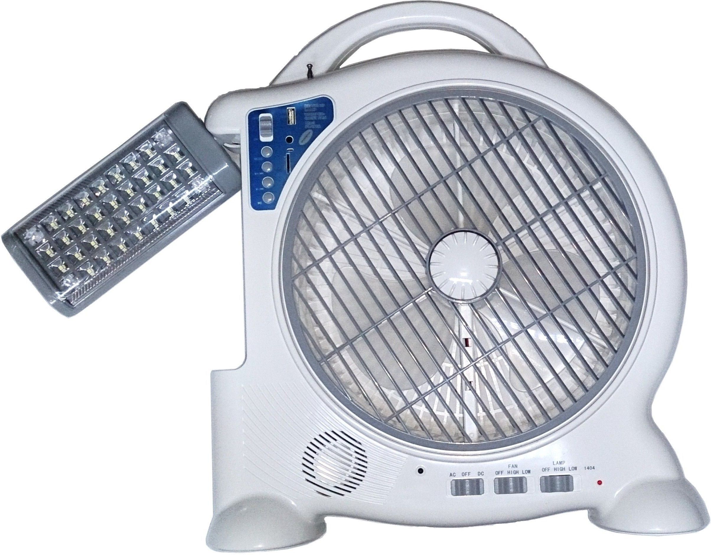 Tuscan Rechargeable With Adjustable Emergency LED Light, Remote, FM and