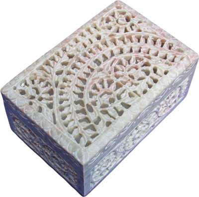 70% OFF on Artist Haat Hand Carved Natural Soapstone Floral Design Jewellery Vanity Box Beige 70% OFF on Artist Haat Hand Carved Natural Soapstone Floral Design Jewellery Vanity Box Beige