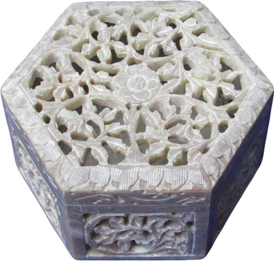 44% OFF on Artist Haat Hand Carved Natural Soapstone Hexagonal Leaf Design Jewellery Vanity Box Beige 44% OFF on Artist Haat Hand Carved Natural Soapstone Hexagonal Leaf Design Jewellery Vanity Box Beige