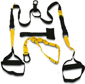 Home Gym Dynamics Suspension Trainer Heavy Duty Fitness Band - Black, Yellow, Pack Of 2