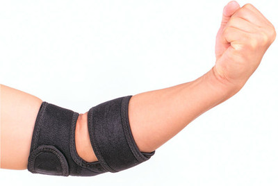 Noova Elbow Support Sleeve Wrap Guard For Sports Activity Fitness Band (Black, Pack Of 1)