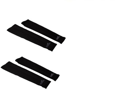 Gee Power Hi Cool Sunlight UV Protection Arm Sleeves (Set Of 2 Pairs) Fitness Band (Black, Pack Of 2)