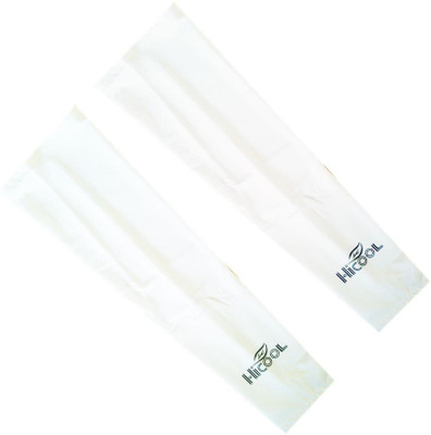 Golfoy Hi Cool Uv Golf Arm Sleeve (Pair) Fitness Band (White, Pack Of 2)