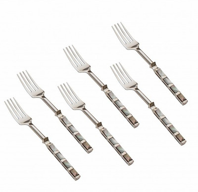 Elvy Zenith Black Pearl dinner set S/6 Brass Table Fork Set Pack of 6