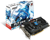 MSI AMD/ATI R7 265 2GD5 OC 2 GB GDDR5 Graphics Card: Graphics Card