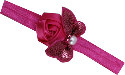 26% OFF on Pikaboo Sequin Bow With Rose Flower Head Band