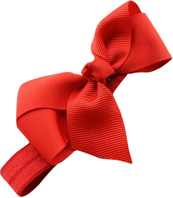 11% OFF on PinkXenia Satin HairBow Elastic Newborn BabyGirl Red Headbands Head Band