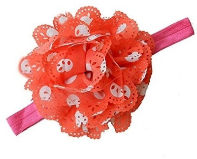 33% OFF on Pikaboo Big Flower Polka dots Orange White Head Band