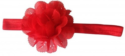 PinkXenia Wavy Edge Hollow Out Red Flower soft Elastic Newborn Headband Head Band