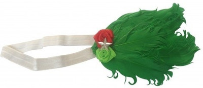 10% OFF on NeedyBee Baby Christmas Headband Two Flower With Feather For Girl Children Head Band