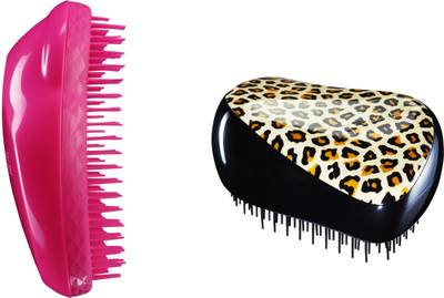 Tangle Teezer Combo Original Pink and Compact Feline Groovy