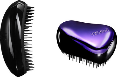 25% OFF on Tangle Teezer Combo Salon Elite Black and Compact Purple and Black