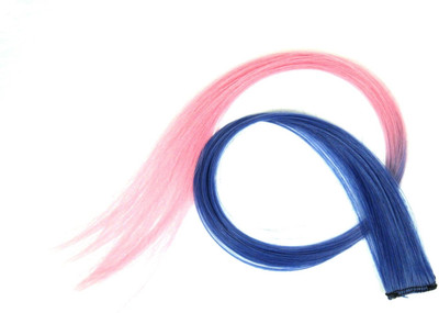 50% OFF on Street Soul Blue Pink Baby Extension With Clip 22 inch Hair Extension