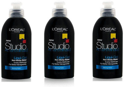 L 'Oreal Paris Studio Line Absent Minded, Non-Sticky Liqui-Gel, Strong Hold (3 Pack) Hair Styler L 'Oreal Paris Studio Line Absent Minded, Non-Sticky Liqui-Gel, Strong Hold (3 Pack) Hair Styler