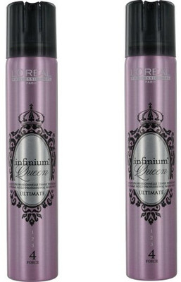 L 'Oreal Paris Infinium Queen Ultimate 4 Force Extreme Hold Hair Spray (Pack Of 2) Hair Styler L 'Oreal Paris Infinium Queen Ultimate 4 Force Extreme Hold Hair Spray (Pack Of 2) Hair Styler