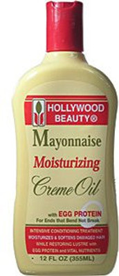 Hollywood Beauty Mayonnaise Moisturizing Creme Oil With Egg Protein For Ends that Bend Not Break