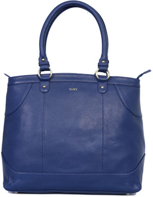 61% OFF on Taws Oxford Street Leather Hand-held Bag Blue