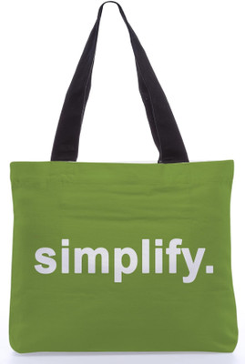 30% OFF on Snoogg Canvas Design Simplify Tote Green
