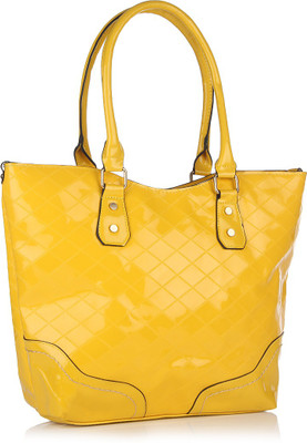 53% OFF on Hi Look Self Textured Hand-held Bag Yellow-01