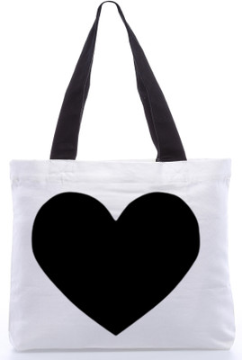 30% OFF on Snoogg Canvas Design Heart Tote White 30% OFF on Snoogg Canvas Design Heart Tote White