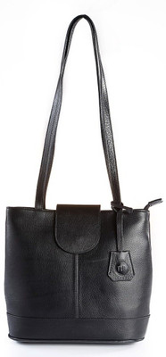 TLB Butter Leather Debby Shoulder Bag Ebony